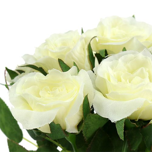Product Rose Bouquets white L26cm 3pcs