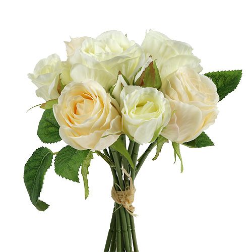 Floristik24 Bouquet of cream roses 26cm