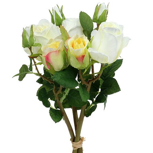 Floristik24 Rose bouquet cream 40cm