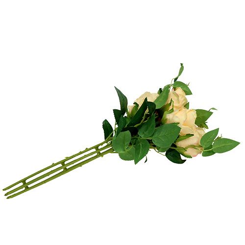 Floristik24 Rose bouquet cream L46cm
