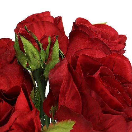 Floristik24 Rose bouquet red 25cm