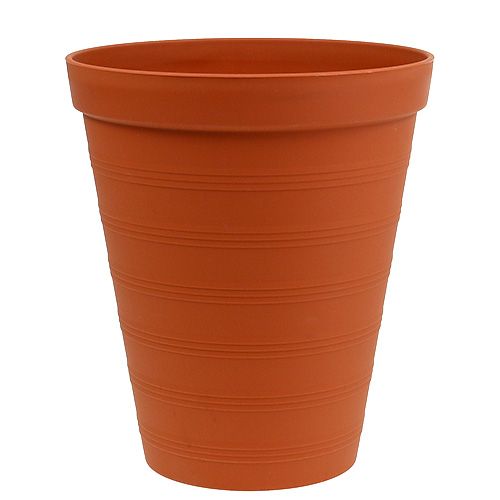 Floristik24 Rose pot plastic 19cm terracotta 1 pc