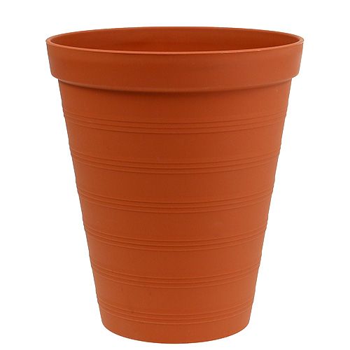 Product Rose pot plastic 19cm terracotta, 1pc