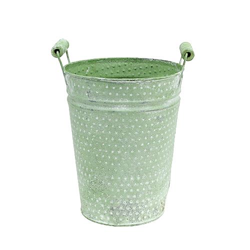 Floristik24 Metal rose pot green Ø12cm H16cm