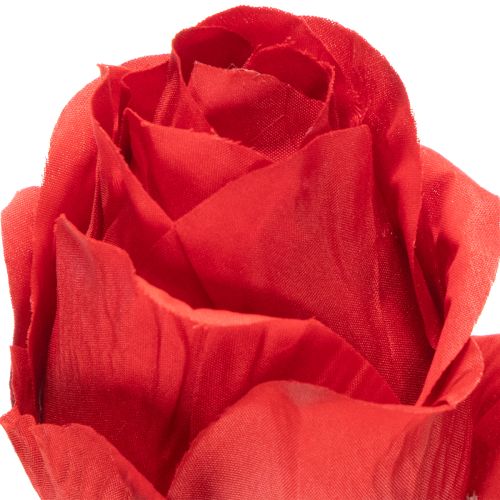 Rose branch silk flower artificial rose red 72cm 3pcs | Floristik24.co.uk