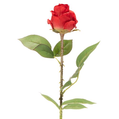 Rose branch silk flower artificial rose red 72cm 3pcs | Floristik24.co.uk