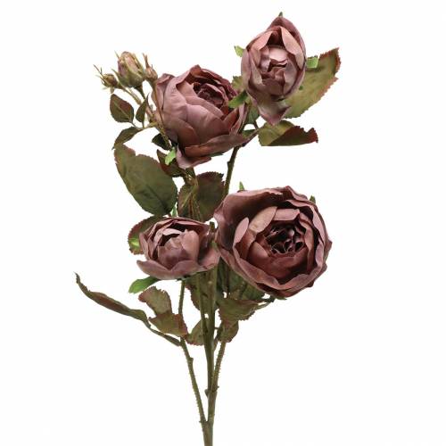 Floristik24 Artificial rose branch violet 76cm