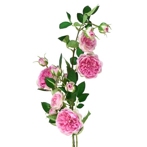 Product Rose branch silk roses artificial branch roses pink cream 79cm