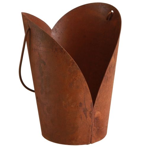 Product Rust decoration heart with handle metal for hanging 12×15.5cm 2pcs