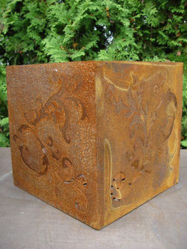 Floristik24 Baroque dice made of rusty metal, 33 cm x 33 cm