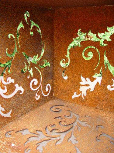 Floristik24 Baroque dice made of rusty metal, 33 cm x 33 cm