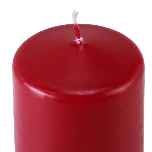 Product Red Advent candles of different heights 6/8/10/12cm 4 pcs
