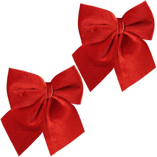 Product Red velvet bow gift bow 20×25cm light red 2pcs