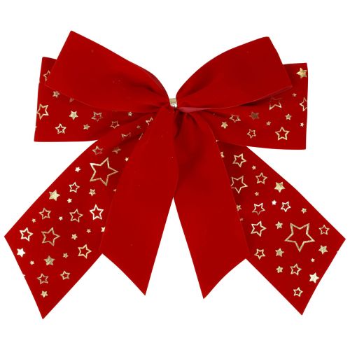 Floristik24 Red bow Christmas star deco bow outdoor 21cm