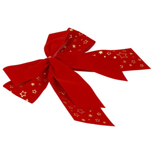 Floristik24 Red bow Christmas star deco bow outdoor 21cm