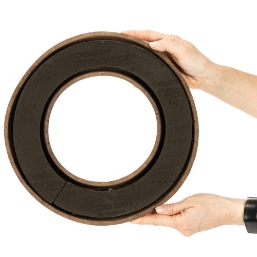 Product OASIS® Renewal® Biolit® Floral Foam Ring, 31 cm, 2 Pack for Wreaths and Floral Arrangements