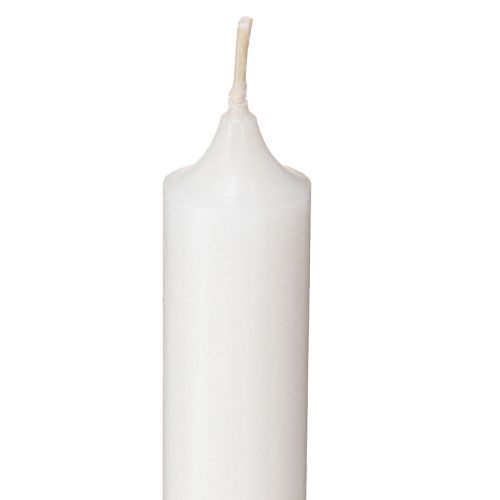 Product Rustic candles white with cone base 350/28mm 4 pcs