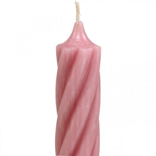 Product Rustic Candles Taper Candles Solid Colored Pink 350/28mm 4 Pcs