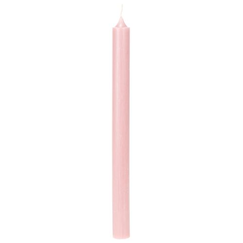 Rustic Taper Candles Solid-Coloured Pink 350x28mm Set of 4