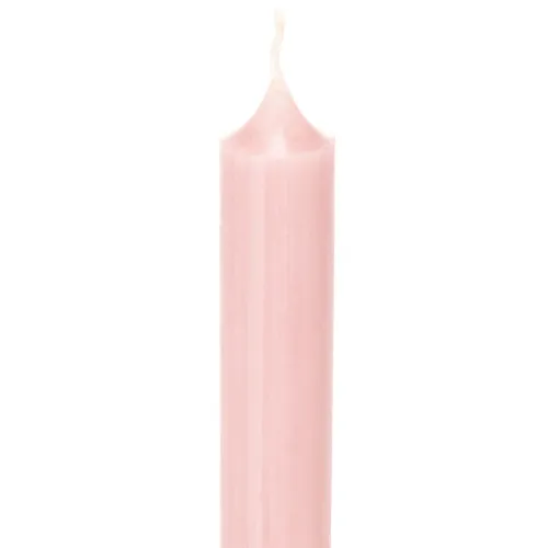 Rustic Taper Candles Dyed Through Pink 350/28mm Set of 4 | Floristik24.co.uk