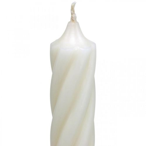 Product Rustic Candles Taper Candles Solid Colored White 350/28mm 4 Pcs