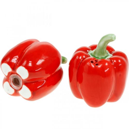 Floristik24 Spice shaker paprika, ceramic decoration, pepper and salt shaker set, table decoration, Ø6cm