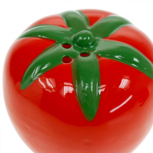 Floristik24 Pepper and salt shakers, table decoration, shaker set in tomato look, ceramic decoration Ø6cm