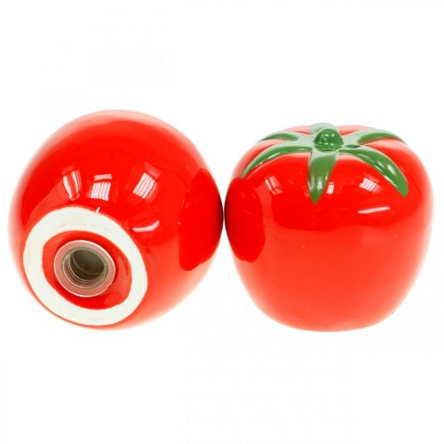 Floristik24 Pepper and salt shakers, table decoration, shaker set in tomato look, ceramic decoration Ø6cm