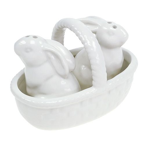 Salt and pepper shaker bunny white 1pc