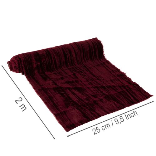Velvet Ribbon for Decoration and DIY Projects – Bordeaux, 25mm x 2m | Floristik24.co.uk