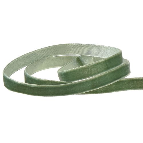 Product Velvet ribbon gift ribbon decorative ribbon green W10mm 20m