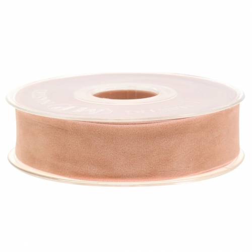 Product Velvet ribbon salmon 25mm 7m