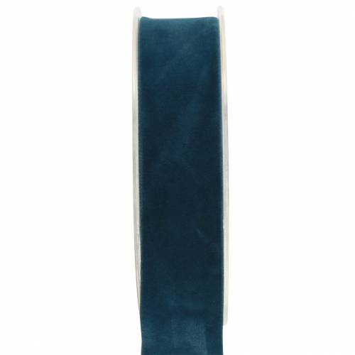 Floristik24 Velvet ribbon blue 25mm 7m