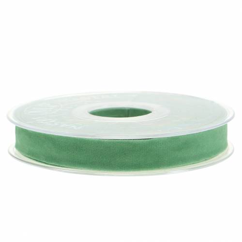 Floristik24 Velvet ribbon green 15mm 7m