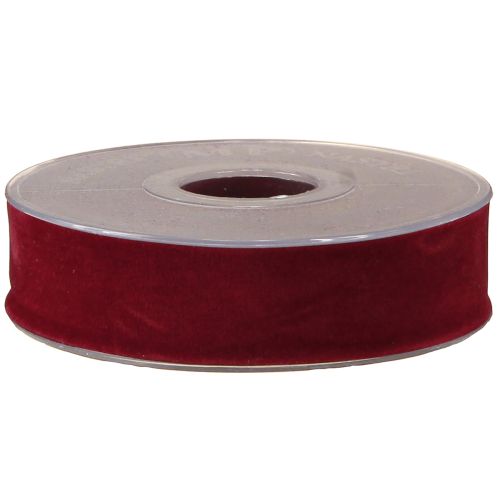 Product Velvet ribbon Bordeaux red decorative ribbon red ribbon 25mm 7m