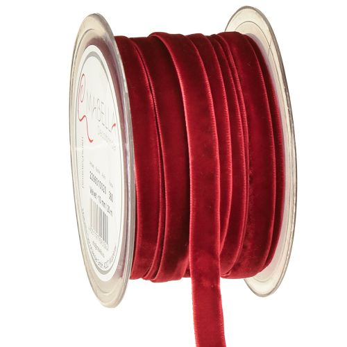 Floristik24 Velvet ribbon decorative ribbons Velvet Ribbon Bordeaux 10mm 20m