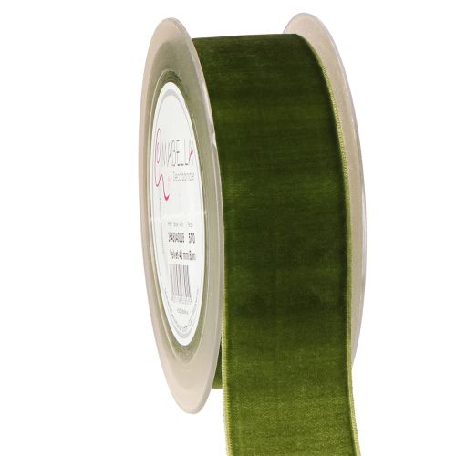 Velvet ribbon decorative ribbon fabric ribbon velvet dark green 40mm 8m