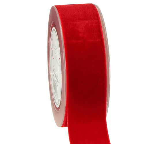 Floristik24 Velvet ribbon gift ribbon decorative ribbon velvet red 40mm 8m
