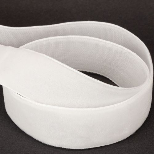 Product Velvet ribbon, gift ribbon, decorative ribbon, white velvet, 20mm wide, 10m long