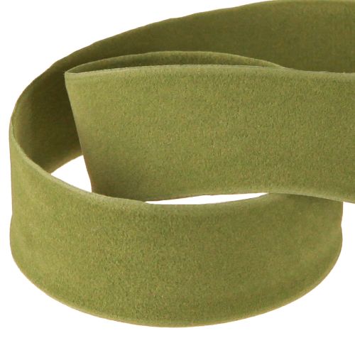 Product Velvet ribbon moss green 25mm 7m