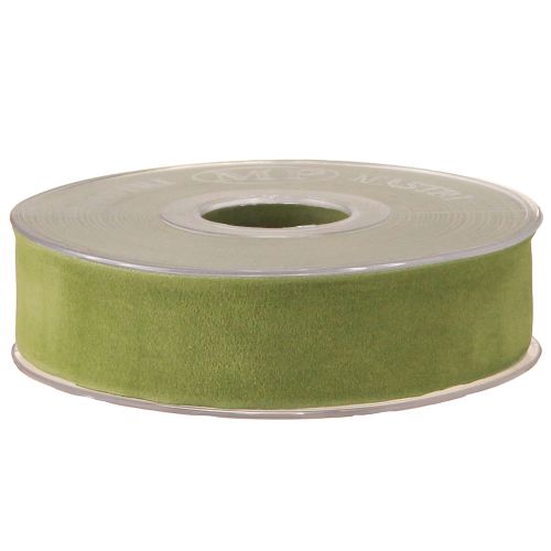 Product Velvet ribbon moss green 25mm 7m