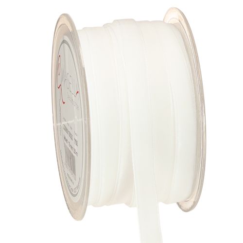 Velvet ribbon white decorative ribbon gift ribbon white 10mm 20m