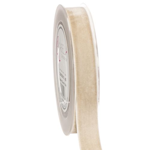 Velvet Ribbon 20mm Beige for Gift Wrapping and Crafts - 10m Roll