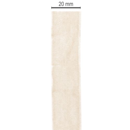 Velvet Ribbon 20mm Beige for Gift Wrapping and Crafts - 10m Roll | Floristik24.co.uk