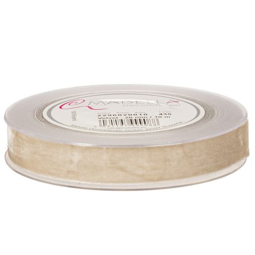 Velvet Ribbon 20mm Beige for Gift Wrapping and Crafts - 10m Roll | Floristik24.co.uk