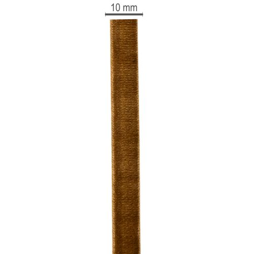 Decorative velvet ribbon, narrow, 10mm wide, 20m long, on a roll | Floristik24.co.uk