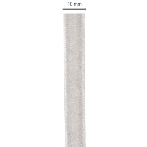 Grey Velvet Ribbon 10mm x 20m for Indoor Decorative Use | Floristik24.co.uk