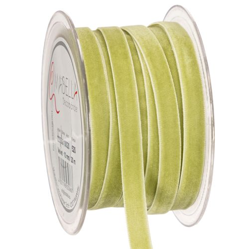 Velvet Ribbon Sage Green 10mm x 20m for Floristry and Crafts