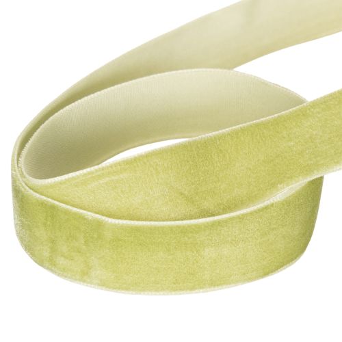 Velvet Ribbon on Roll for Gift Wrapping 20mm x 10m Sage Green | Floristik24.co.uk