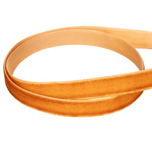 Velvet Ribbon for Decorating, 10mm Width, 20m Roll, Terracotta Orange | Floristik24.co.uk